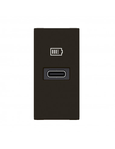 Chargeur USB Type-C Power Delivery Mosaic 1 module noir pour support LCM LEGRAND 077692L