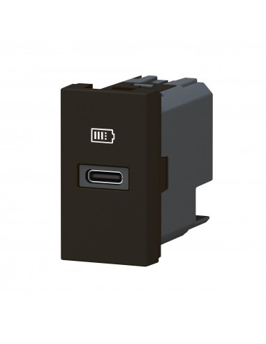 Chargeur USB Type-C Power Delivery Mosaic 1 module noir pour support LCM LEGRAND 077692L