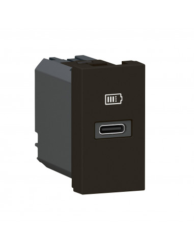 Chargeur USB Type-C Power Delivery Mosaic 1 module noir pour support LCM LEGRAND 077692L