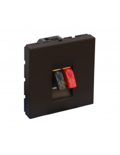 Prise haut-parleur Mosaic 2 modules noir mat LEGRAND 079551L