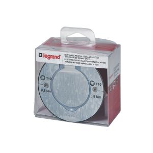 Kit prise de sol ronde inox étanche IP44 avec volet + boite à encastrer LEGRAND 092114 2