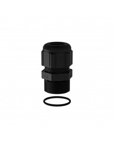 Presse-étoupe plastique avec joint de surface étanche IP68 filetage ISO20 noir RAL9011 LEGRAND 381560