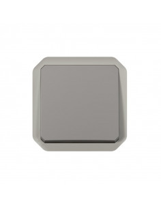 Permutateur étanche Plexo IP55 IK07 avec enjoliveur finition gris LEGRAND 069521L