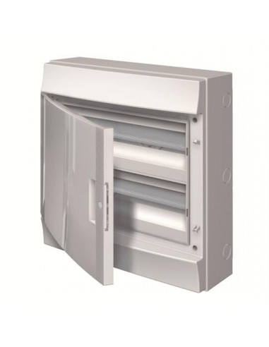 Mistral65H- Coffret Etanche-2R x 18 modules -Porte Opaque-RAL7035-GWT 750°c 1SLM006500A2115 ABB H65P18X210750