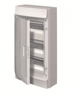Mistral65H- Coffret Etanche-3R x 12 modules -Porte Opaque-RAL7035-GWT 750°c 1SLM006500A2116 ABB H65P12X310750