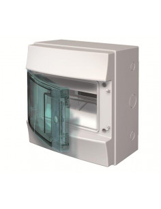 Coffret Etanche Mistral65H 1 Rangée 8 modules Porte Transparente 1SLM006501A2211 ABB L629976