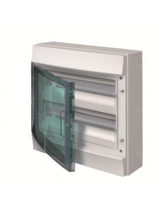 Mistral65H- Coffret Etanche-2R x 18 modules-Porte Transp.-RAL7035-750°c+Borniers 1SLM006501A2215 ABB L629984