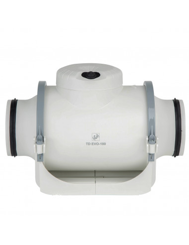 Ventilateur de conduit max 210 m3/h D100 mm 3 vitessesTD EVO-100 S&P (UNELVENT) 250050