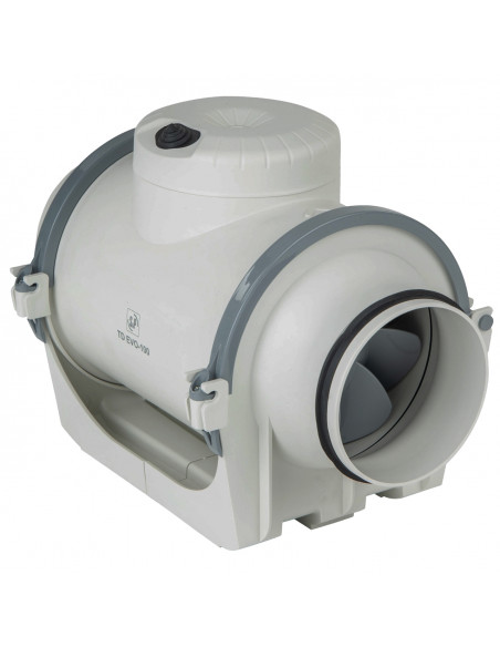 Ventilateur de conduit max 210 m3/h D100 mm 3 vitessesTD EVO-100 S&P (UNELVENT) 250050