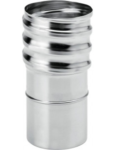 Raccord poêle-tubage inox 80M x 125-131 VISSER TOLERIE EMAILLERIE NANTAISE 123803