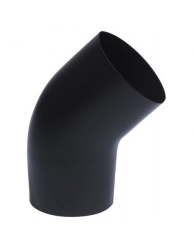 Coude 45° Email Mat Acier émaillé diamètre : 153mm Bois / Fioul / Gaz Noir Mat TEN 342446