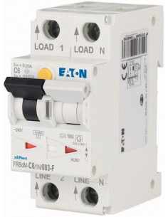 Disjoncteur différentiel électronique 6 A 30 mA courbe C 1p+N type F 000300519 EATON FRBDM-C6/1N/003-F 2