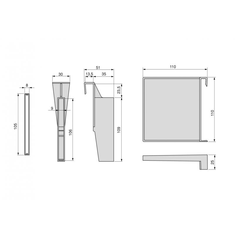 Lot de séparateurs pour l'intérieur des tiroirs Vertex-Concept EMUCA 3184035