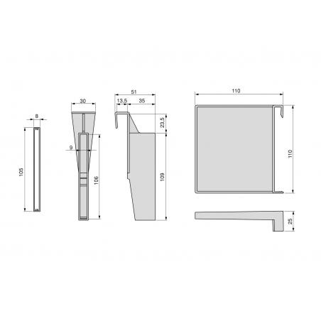 Lot de séparateurs pour l'intérieur des tiroirs Vertex-Concept EMUCA 3184035