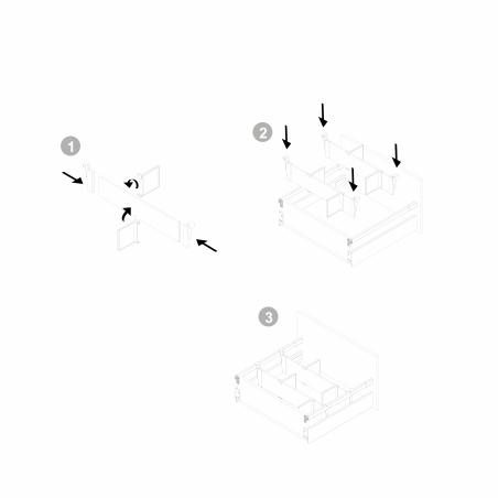 Lot de séparateurs pour l'intérieur des tiroirs Vertex-Concept EMUCA 3184035