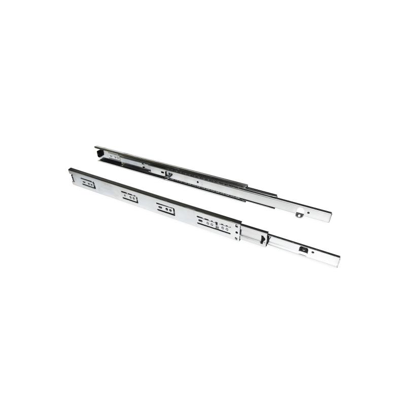 Pair de coulisses à billes pour tiroirs avec sortie totale avec equerres hauteur 45 mm EMUCA 4300405