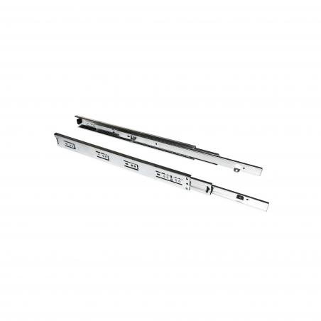 Pair de coulisses à billes pour tiroirs avec sortie totale avec equerres hauteur 45 mm EMUCA 4300805