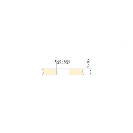 Multiconnecteur Vertikal Flat 60 avec couvercle coulissant EMUCA 5048065
