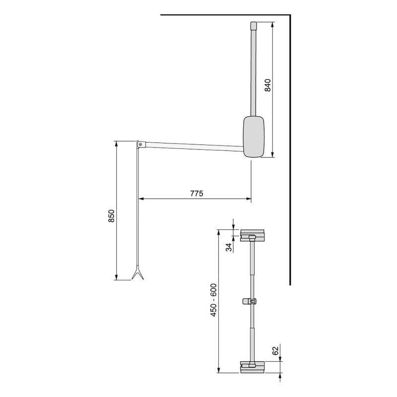 Penderie rabattable pour armoire Sling EMUCA 7030011