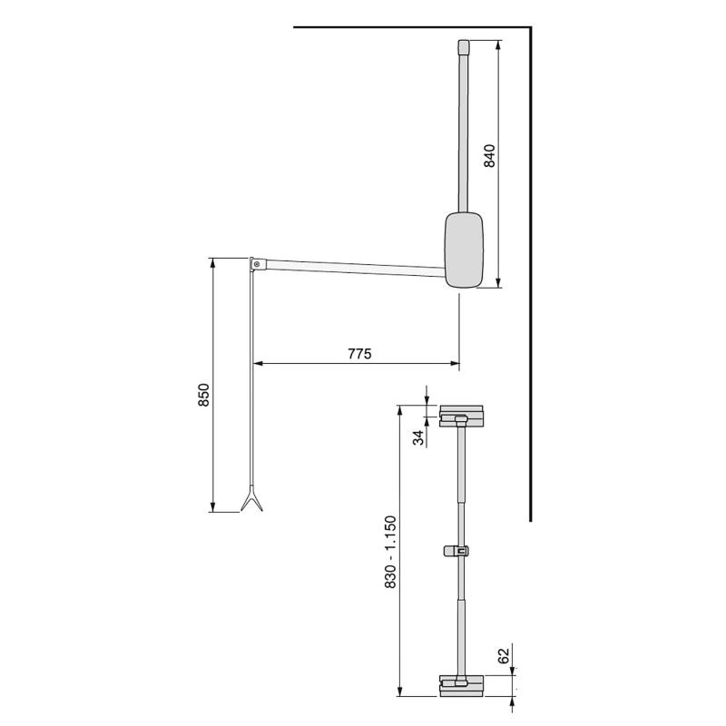 Penderie rabattable pour armoire Sling EMUCA 7030211