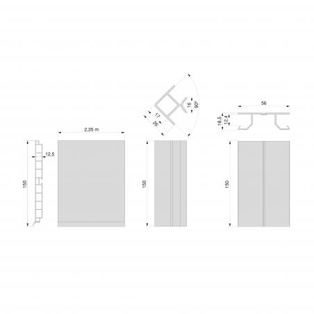 Kit de plinthes de cuisine Plasline avec accessoires union EMUCA 8952563