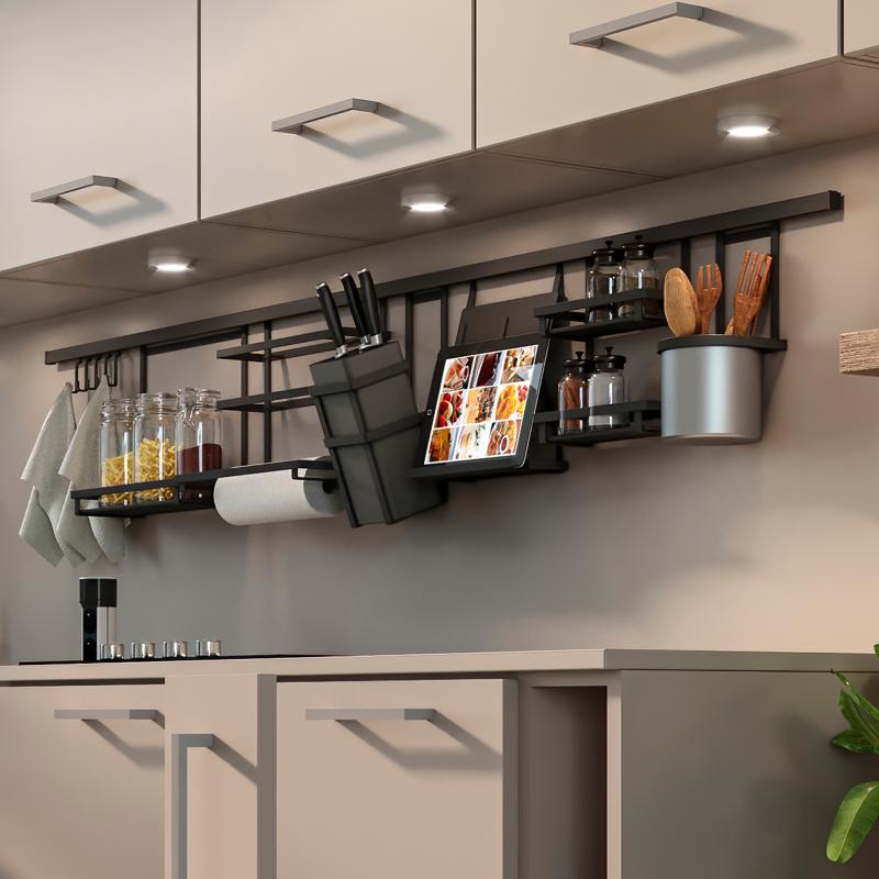 Ã‰tagère pour pots à épices Titane EMUCA 8964735