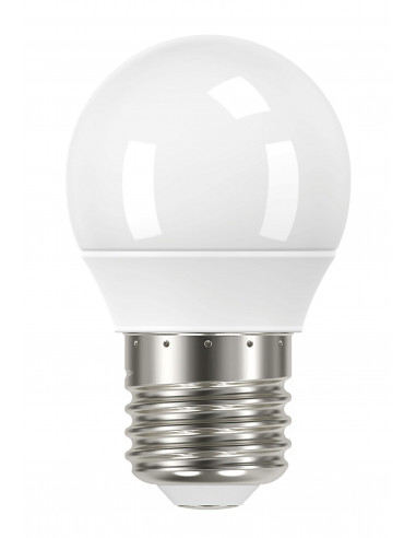 Lampe sphérique G45 LED SMD E27 5W 4000K 490lm, Cl.énerg.F, 15000H, opale ARIC 20057