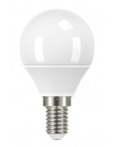 Lampe sphérique G45 E14 LED SMD 5W 4000K 490lm, Cl.énerg.F, 15000H, opale ARIC 20058