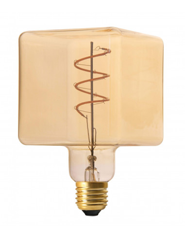 Lampe déco CUBE E27 LED 3,5W 2200K 190lm, Cl.énerg.G, 25000H, dimmable, ambrée ARIC 20111