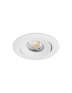 ASPEN TILT Encastré rond, basculant, blanc, LED 5W 36° 400lm 3000/4000K (CCT) ARIC 51226
