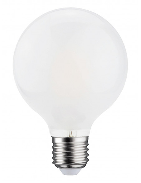 Lampe globe G80 Filament E27 7 Watts 3000K 800lm 15000H opale dimmable ARIC 20052