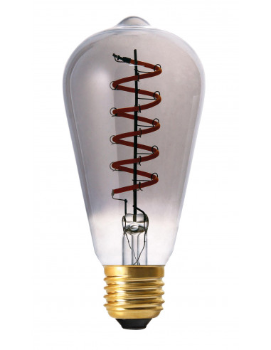 Lampe déco Edison E27 LED 4,1W 1700K 45lm, 25000H, dimmable, fumée ARIC 20116