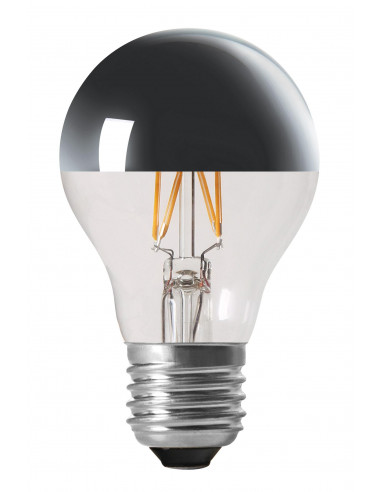 Lampe déco Calotte argentée A60 E27 LED 4,1W 2500K 320lm, 25000H, dimmable ARIC 20118
