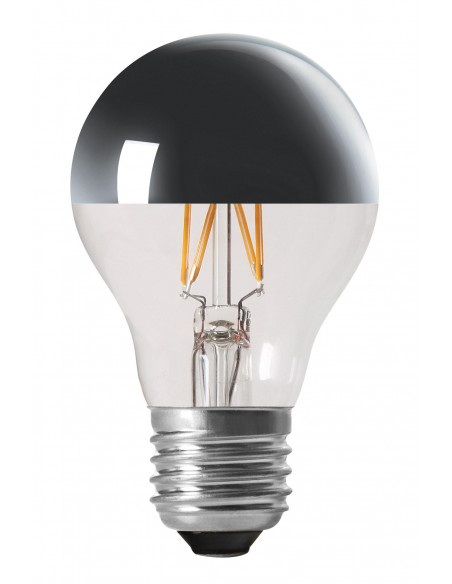 Lampe déco Calotte argentée A60 E27 LED 4,1W 2500K 320lm, 25000H, dimmable ARIC 20118