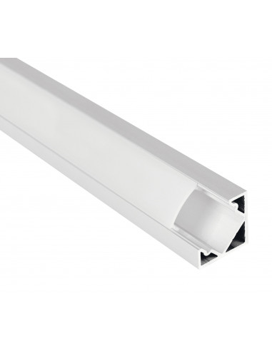 Profilé d'Angle aluminium PA1 pour ruban LED 2m blanc ARIC 55158