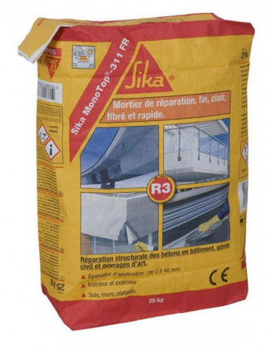 Mortier SIKA MONOTOP 311F gris clair SIKA FRANCE 74811