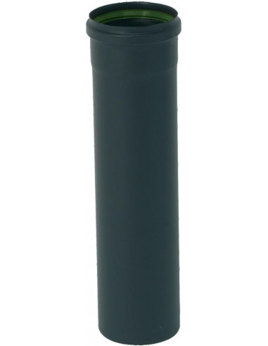 Tuyau noir mat diamètre 80 mm longueur 100 cm avec joint à lèvres TEN 344019