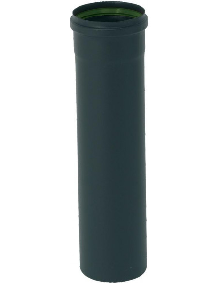 Tuyau noir mat diamètre 80 mm longueur 100 cm avec joint à lèvres TEN 344019