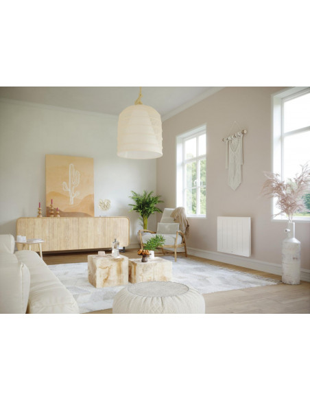 RADIATEUR CHALEUR DOUCE CONNECTÉ KENYA 4 PLINTHE 1500W BLANC THERMOR 414724