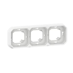 Support plaque encastré 3 postes montage horizontal/vertical Plexo blanc LEGRAND 069698L 2