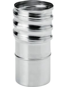 Réduction inox à visser poêle/flexible 80MX80/86 à visser TEN 123801
