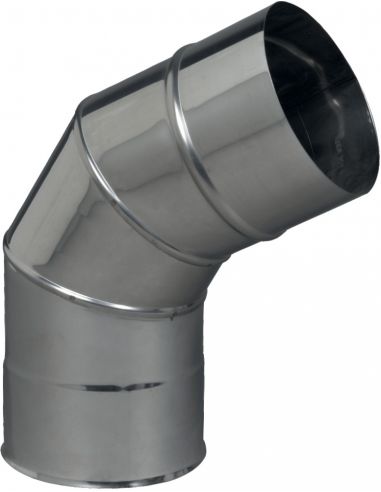 Coude inox 45° plissé inox D125 TOLERIE EMAILLERIE NANTAISE 264125