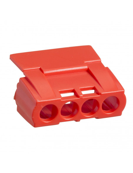 Kaedra capot IP2 pour bornier 4 trous rouge SCHNEIDER 13588