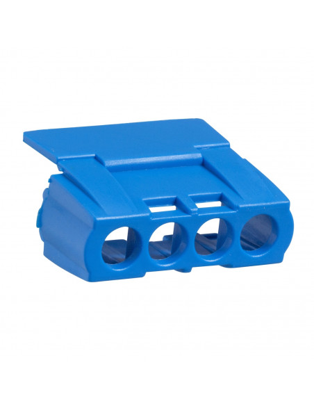 Kaedra capot IP2 pour bornier 4 trous bleu SCHNEIDER 13589