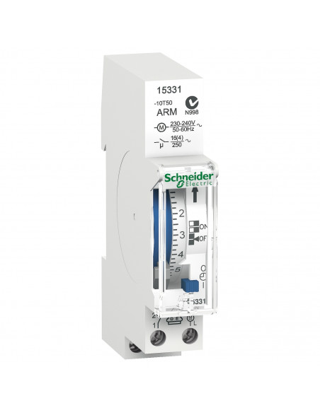 Acti9 IHH interrupteur horaire électroméca. 7J 1 canal réserve de marche 100h SCHNEIDER 15331