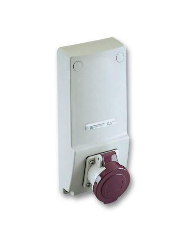PratiKa socle de prise avec transfo. 16 A 2P 230 V CA IP44 sur panneau SCHNEIDER 82026