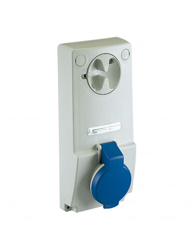 PratiKa prise verrouillable 16 A 2P+T 200-250 V CA IP44 sur panneau SCHNEIDER 82031