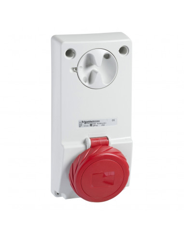 PratiKa prise verrouillable 32 A 3P+T 380-415 V CA IP65 sur panneau SCHNEIDER 82096