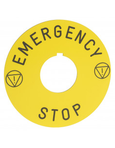 Harmony 9001K étiquette diam. 30 diam. 90 mm EMERGENCY STOP SCHNEIDER 9001KN8330
