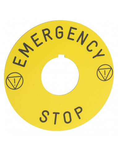 Harmony 9001K étiquette diam. 30 diam. 90 mm EMERGENCY STOP SCHNEIDER 9001KN8330